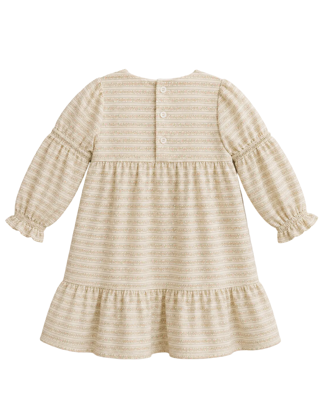 Fiona Dress in Blush Vine Stripe