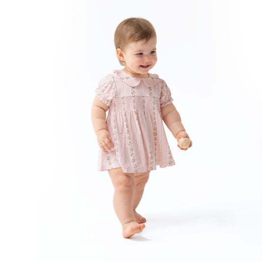 Antoinette Stripe Smocked Dress Set