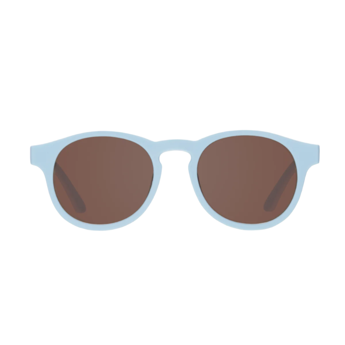 Baby Blue Keyhole Sunglasses with Amber Lenses