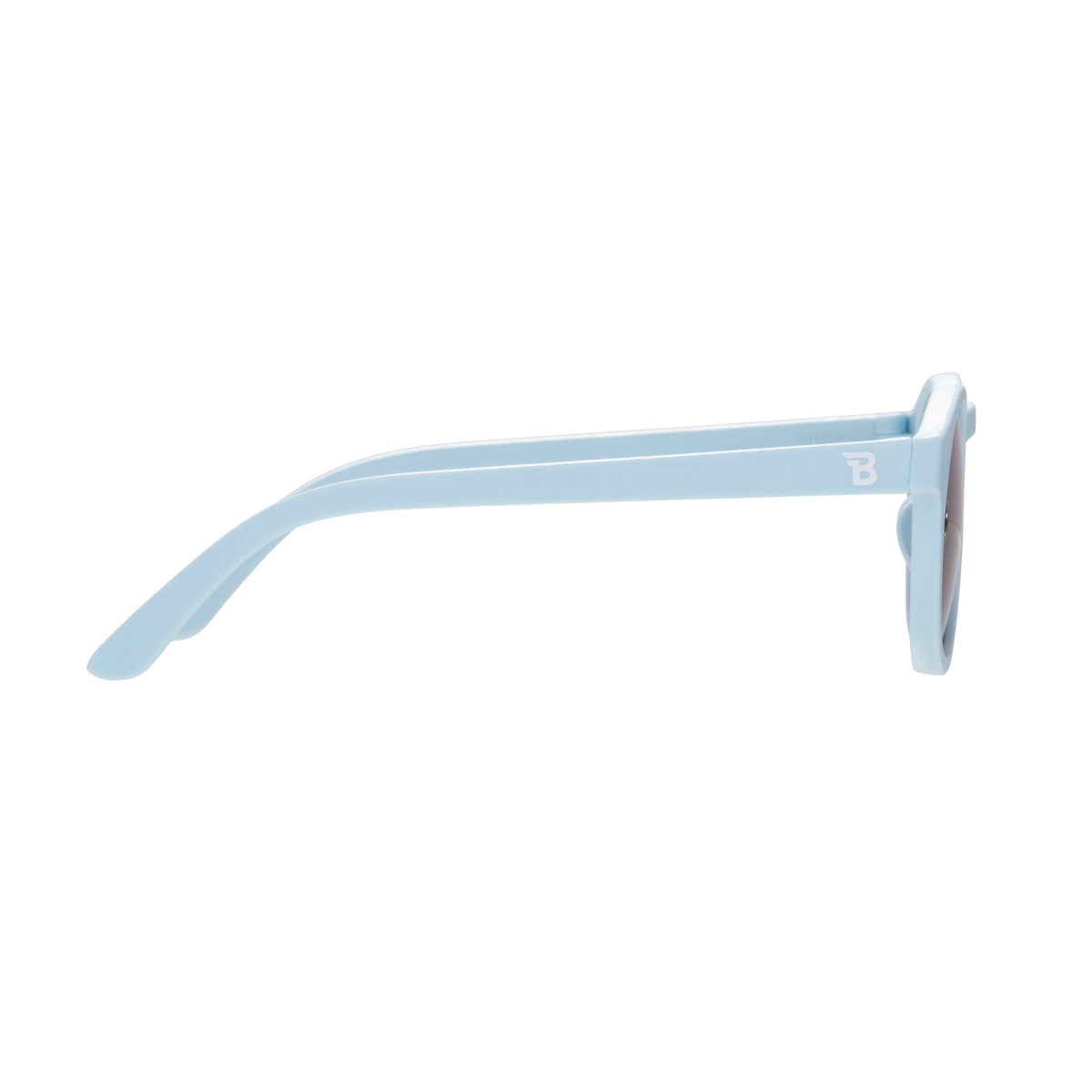 Baby Blue Keyhole Sunglasses with Amber Lenses