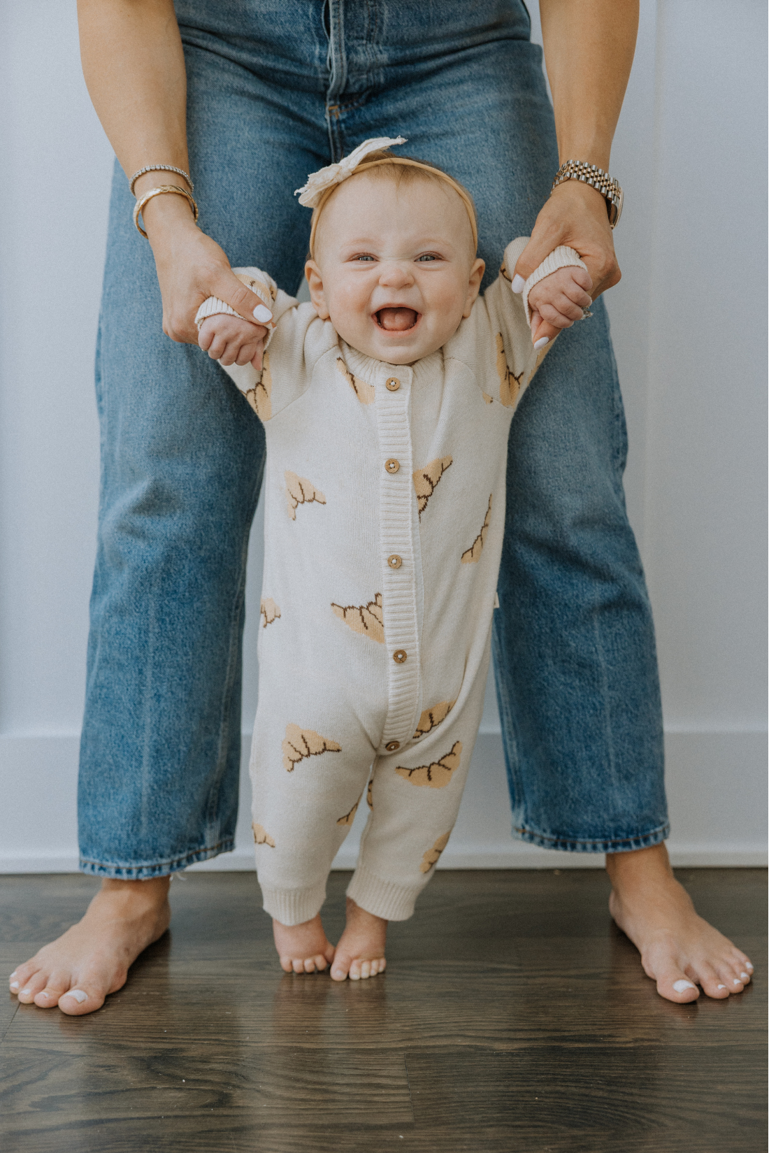 Knit Croissant Romper