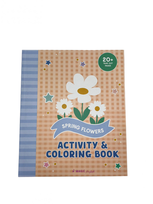 Spring Flowers Activity & Coloring Book