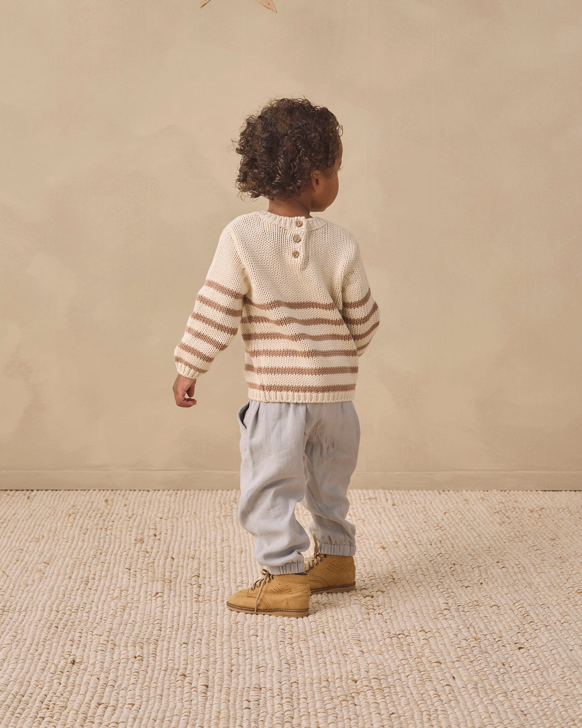 Rex Sweater, Almond Stripe studio 3