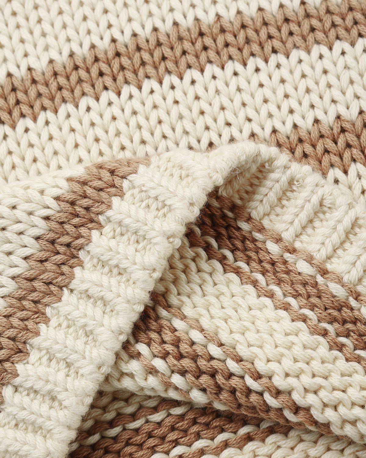 Rex Sweater, Almond Stripe detail