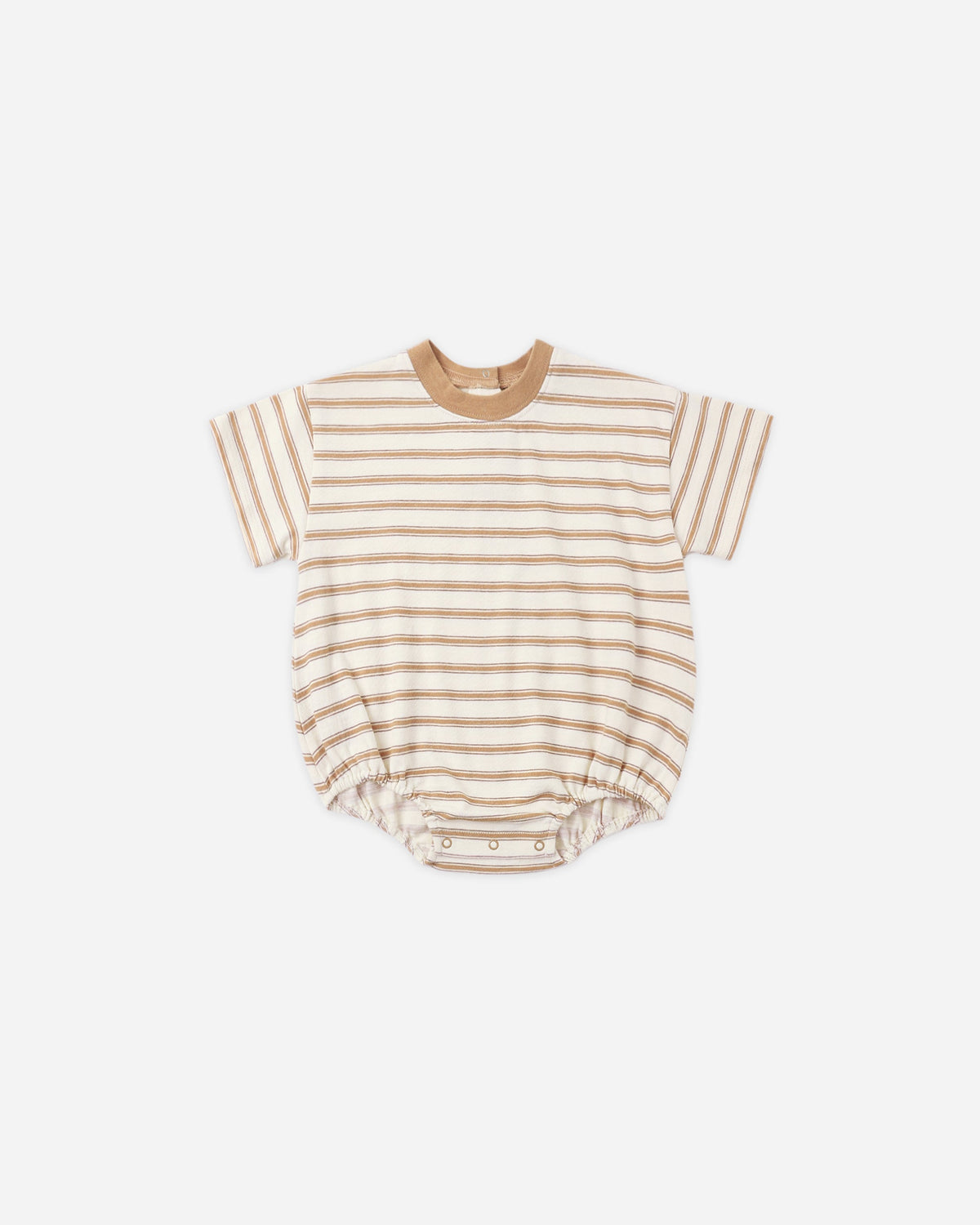 Relaxed Bubble Romper, Fawn Stripe