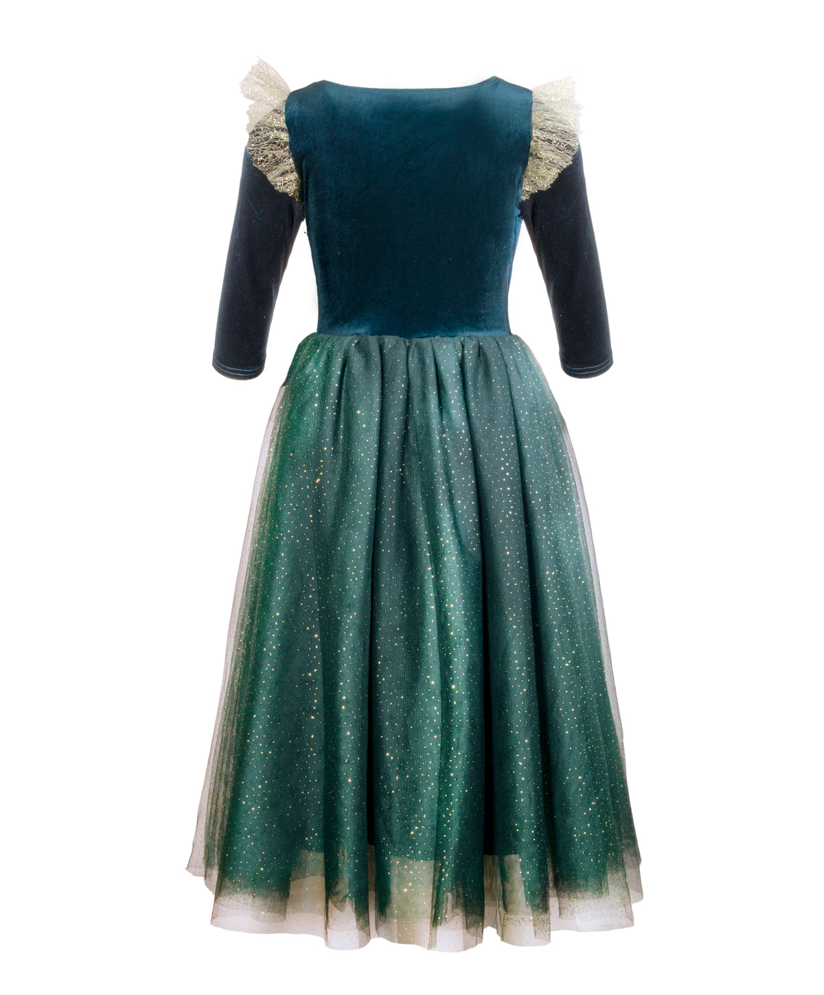 The Brave Princess Teal Costume Dress - back