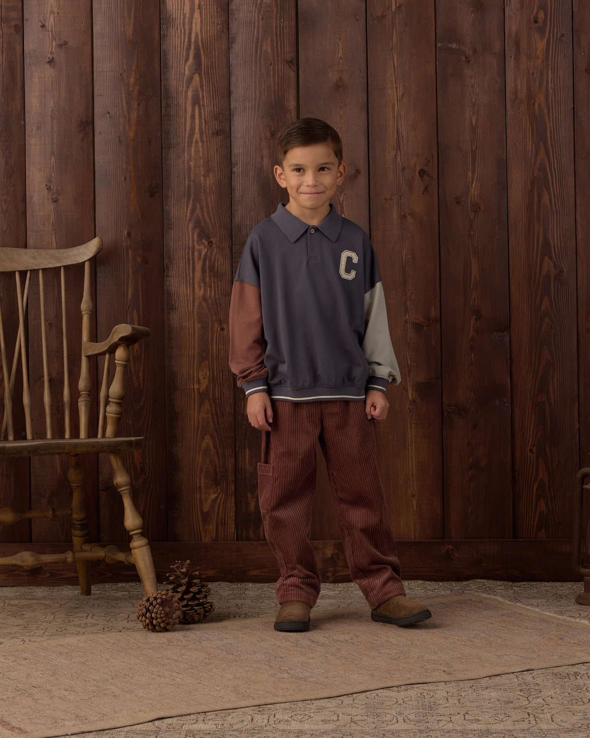 Relaxed Cargo Pant, Mulberry worn