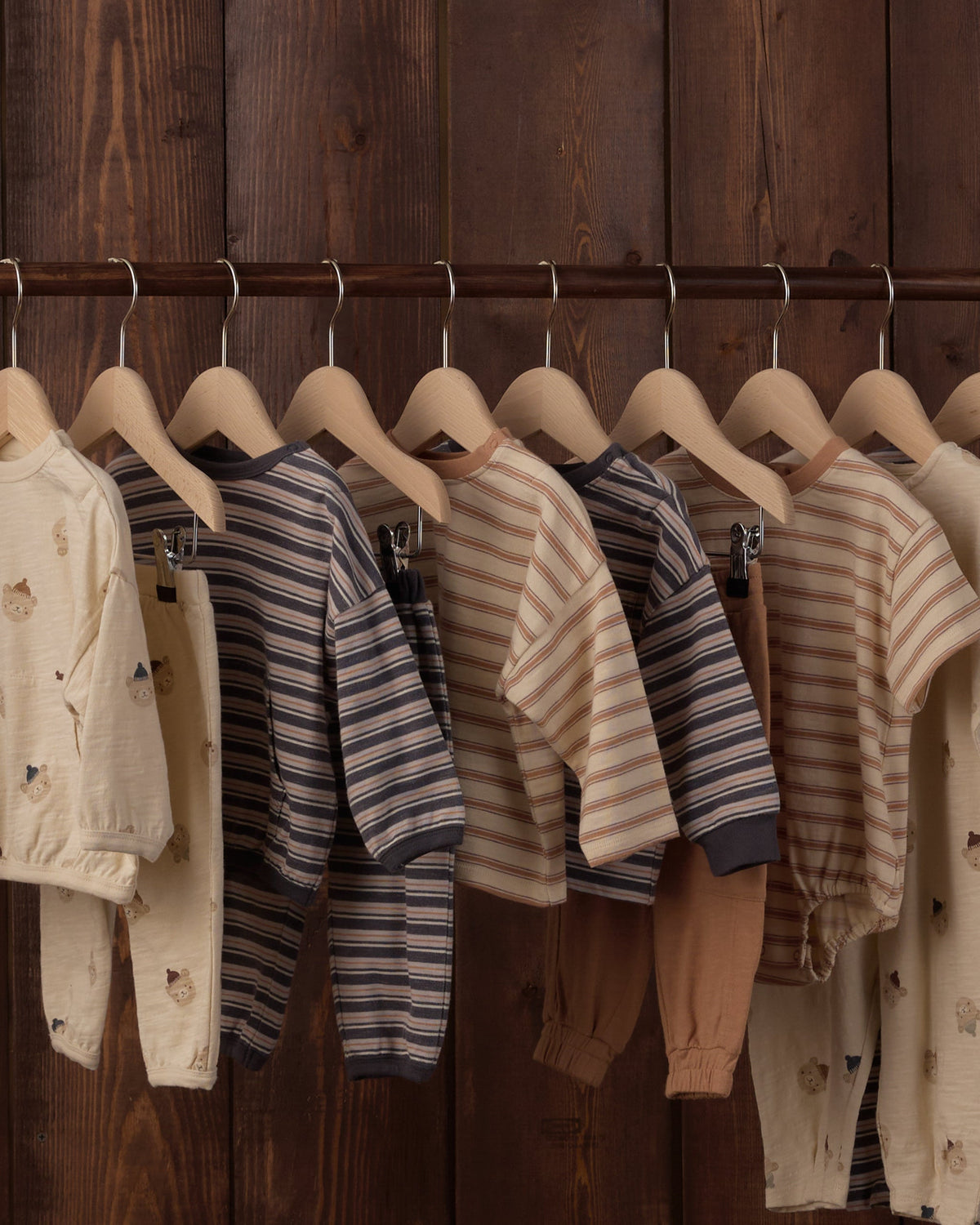 Relaxed Bubble Romper, Fawn Stripe detail